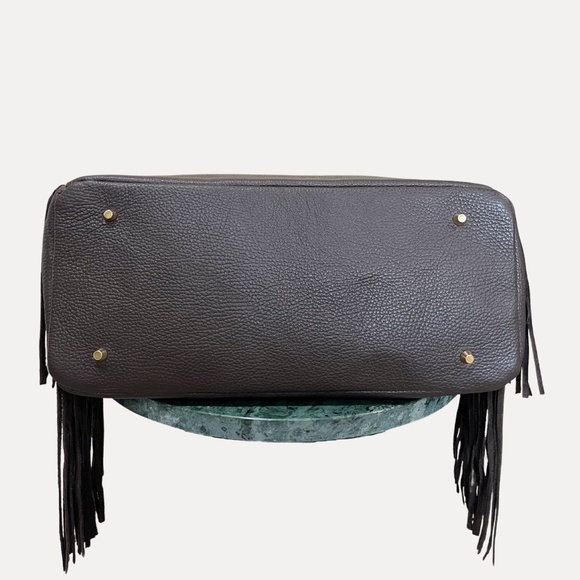 Italian Leather Fringe Shoulder Bag – Chocolate Brown – New - Picture 10 of 10